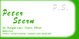 peter stern business card